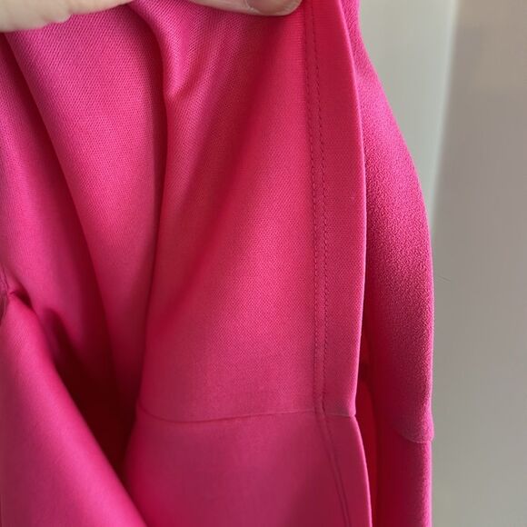 Alexia Admor Women’s ODETTE PUFF SLEEVES hot pink  midi DRESS size small EUC - Picture 9 of 15